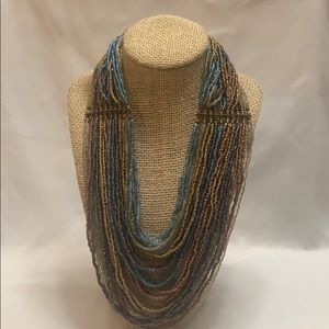 Multi strand bead necklace